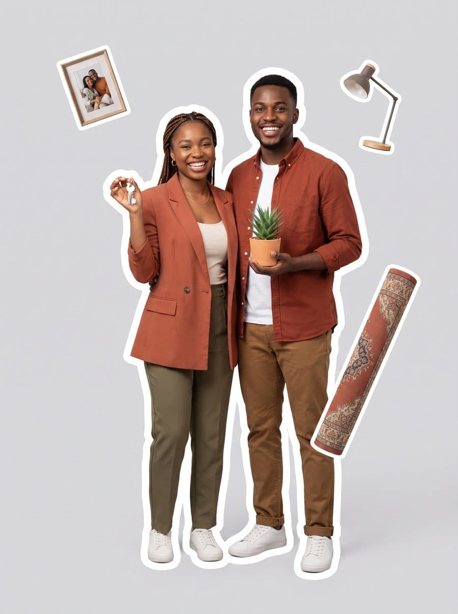 Couple with the keys to their new home