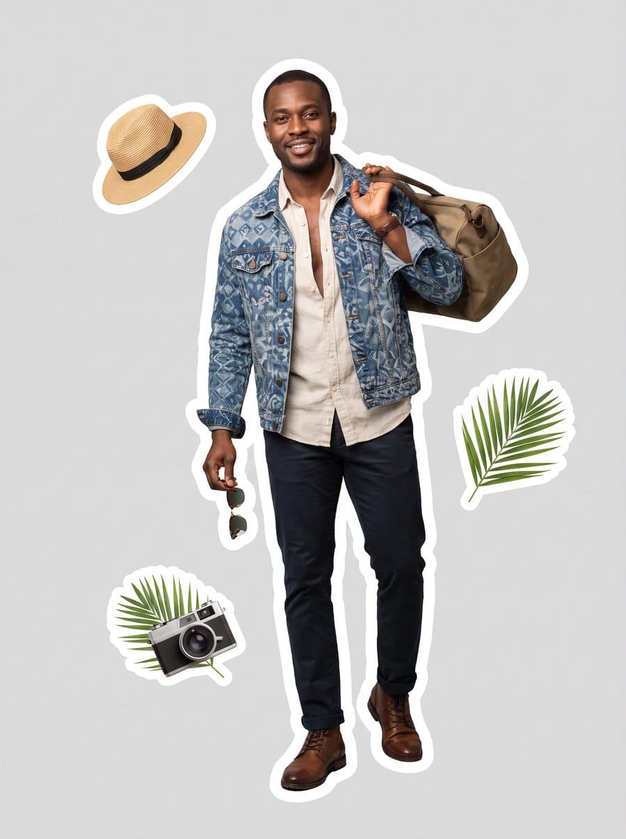 Traveller with a weekend bag
